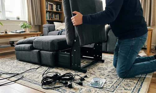 Manwah recliner backrest alignment and steel bracket assembly